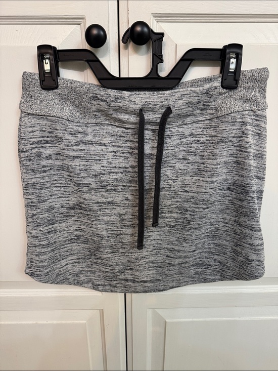 Athleta Dresses & Skirts - Athleta Heather Gray Marled Knit Drawstring Skirt size S.